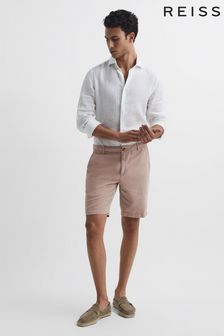 Reiss Dusty Rose Ezra Cotton-Linen Blend Shorts (U29414) | £78