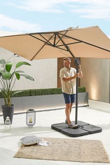 Nova Outdoor Living Beige Apollo Cantilever Rectangular Parasol with Cover (U29844) | £180