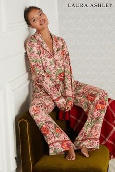 Laura Ashley Red Floral Button Through Pyjama Set (U30011) | £62