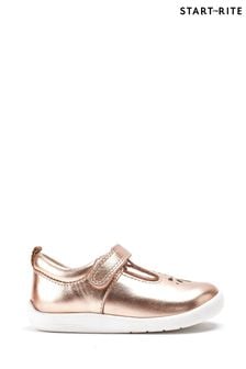 Start-Rite Puzzle Rose Gold Leather T-Bar First Shoes
