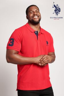 U.S. Polo Assn Red Player 3 Regular Fit Polo Shirt