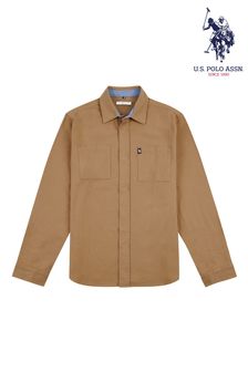 U.S. Polo Assn Orange Mid-Weight Twill Utility Shirt