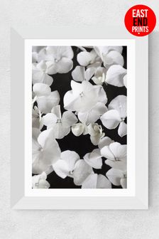 East End Prints White Beauty on Black Print by Studio Na.hili