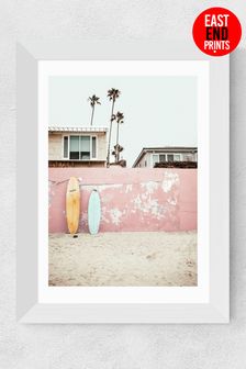 East End Prints Pink At the Beach Print by Sisi and Seb