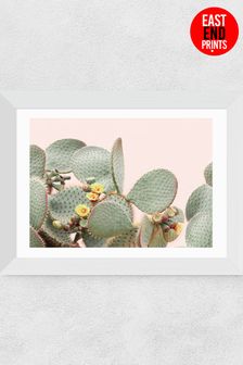 East End Prints Green Blooming Cactus Print by Sisi and Seb