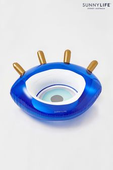 Sunnylife Blue And White Greek Eye Luxe Pool Ring