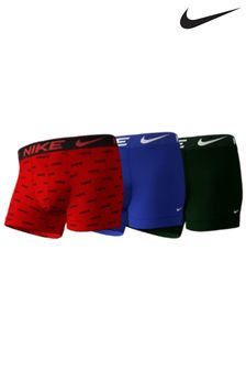 Nike Red Dri-Fit Essential Micro Trunks 3 Pack