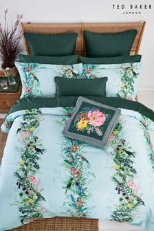 Ted Baker Opal Blue Tropical Elevations 220 Thread Count Cotton Sateen Duvet Cover
