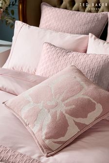 Ted Baker Pink Magnolia Felt Embroidered Cushion (U31676) | £60