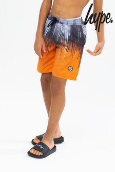 Hype. Orange Drips Crest Swim Shorts
