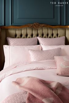 Ted Baker Pink T Quilted Polysatin Sham Pillowcase