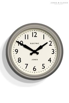 Jones Clocks Grey Grey Retro Telecom Wall Clock