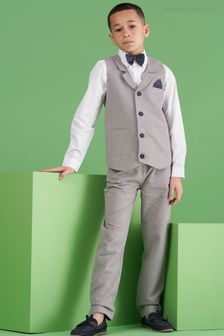 Angel & Rocket Grey Bernard Smart Textured Trousers (U34253) | £24 - £31
