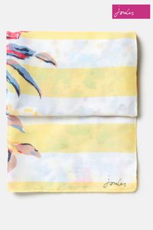 Joules Yellow River Lightweight Woven Rectangle Printed Scarf