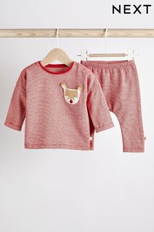 Red Reindeer Two Piece Baby T-shirt and Legging Set (0mths-2yrs) (U35944) | £13.50 - £15.50