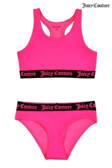 Juicy Couture Pink Logo Elastic Swim Set