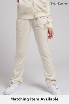 Juicy Couture Cream Velour Bootcut Joggers