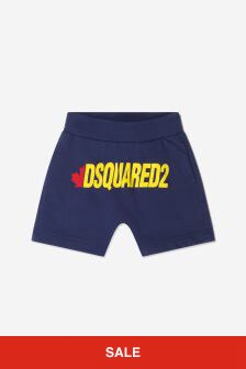 Dsquared2 Kids Baby Cotton Shorts in Navy