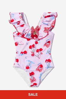 Monnalisa Baby Girls Cherry Print Swimsuit