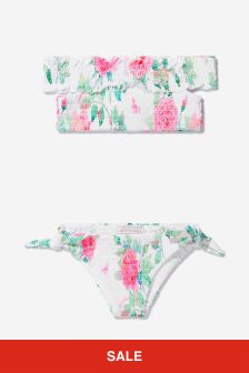 Monnalisa Girls Rose Bloom Print Bikini