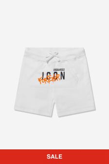 Dsquared2 Kids Unisex Cotton Shorts in White