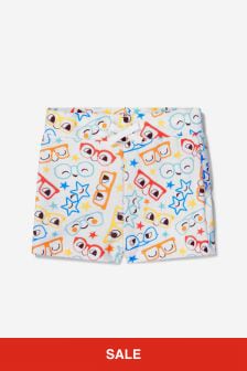 The Bonnie Mob Baby Boys Organic Cotton Glasses Swim Shorts in Multicoloured