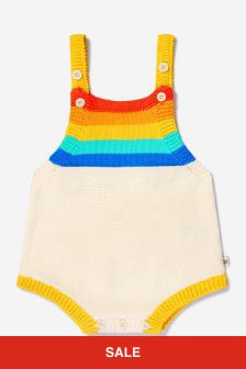 The Bonnie Mob Baby Boys Organic Cotton Knitted Romper in Multicoloured