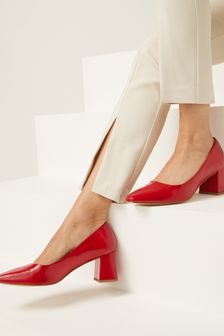 Red Forever Comfort® Chisel Block Court Shoes (U36968) | £32
