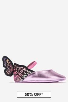 Sophia Webster Baby Girls Leather Embroidered Butterfly Shoes