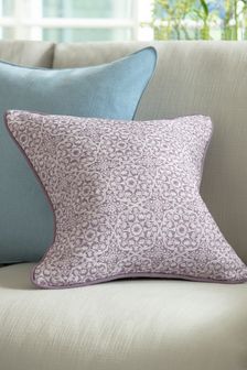Mauve Purple Jacquard Textured Cushion