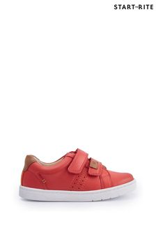 Start-Rite Red Explore Leather Double Riptape Trainers
