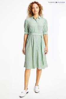 Tommy Hilfiger Green Viscose Midi Shirt Dress (U39260) | £150