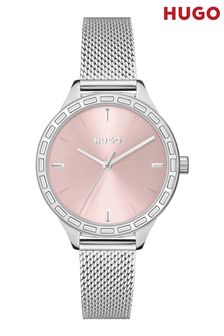 HUGO Womens Pink Hugo Flash Watch