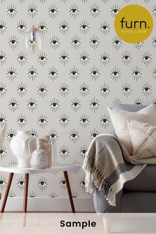 Furn Grey Theia Abstract Foil Wallpaper