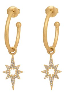 Kate Thornton Gold Tone 'Celeste' Star Drop Earrings