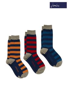 Joules Blue Striking Colour Block Socks 3Pk