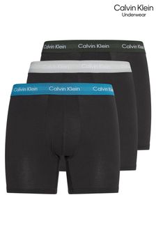 Calvin Klein Grey Cotton Stretch Boxer Briefs 3 Pk