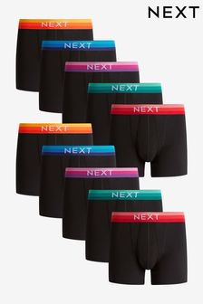 Black Ombre A-Front Boxers 10 Pack (U41251) | £50
