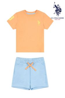 U.S. Polo Assn. Orange Player 3 Shorts Set