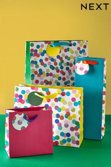 Set of 4 Multi Spot Gift Bags (U42857) | £6