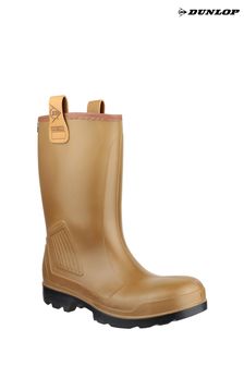 Dunlop Brown Purofort Rig Air Full Safety Wellington Boots