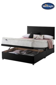 Silentnight Mirapocket 1000 Geltex Pillowtop Ottoman Divan Bed Set - Ebony Black