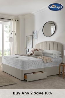 Silentnight Mirapocket 2800 Geltex 2 Drawer Woven Divan Bed Set - Sandstone Natural