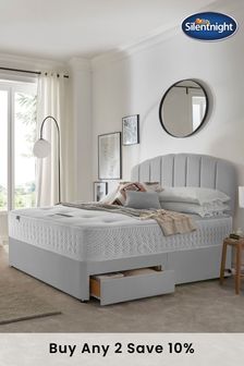 Silentnight Mirapocket 2800 Geltex 2 Drawer Woven Divan Bed Set - Slate Grey