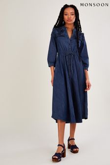 monsoon blue eliza denim dress