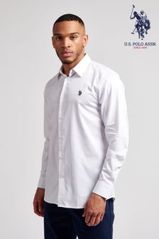 U.S. Polo Assn. White Formal Twill Shirt