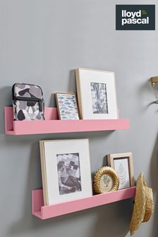 Set Of 2 Pink Shelves