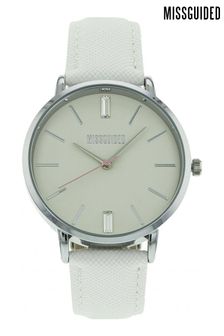 Missguided White Strap And Dial Watch
