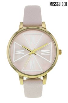 Missguided Natural Strap And Dial Watch
