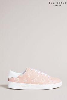 Ted Baker Pink Taliy Dusky-Pink Magnolia Flower Cupsole Trainers